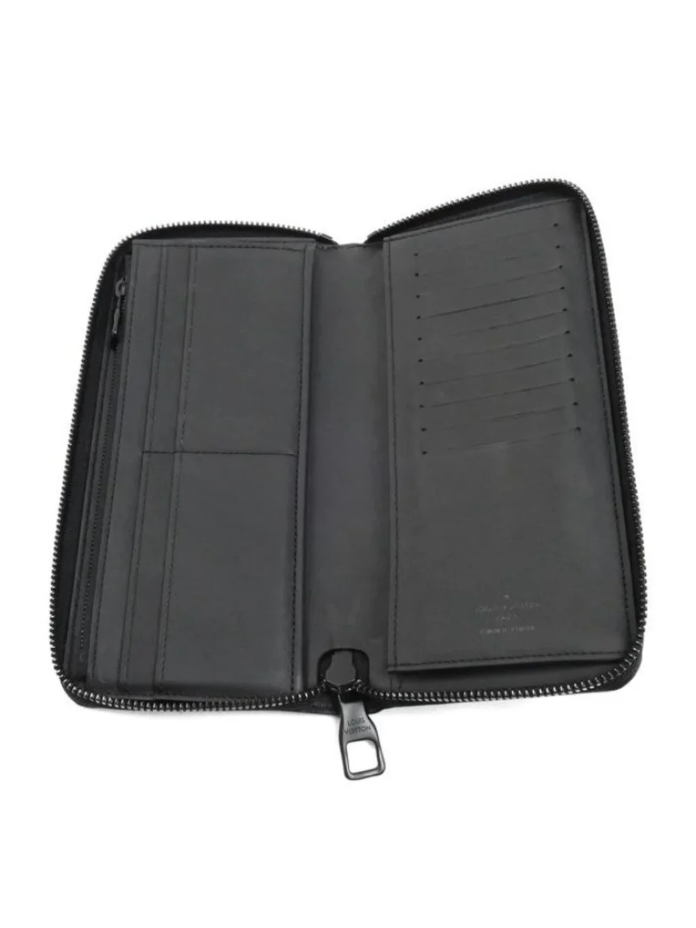 Louis Vuitton Zippy Wallet Vertical Zip Around Monogram Taurillon Black